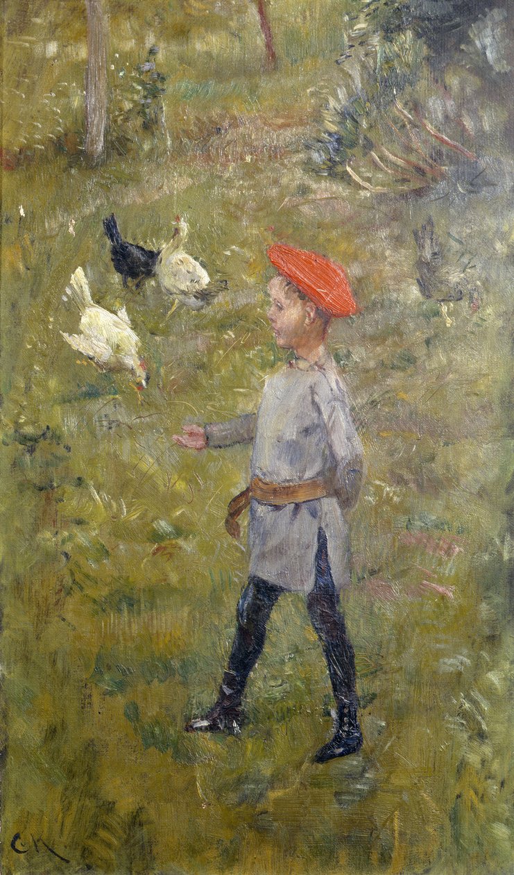Per with the hens, Hvitsten av Christian Krohg