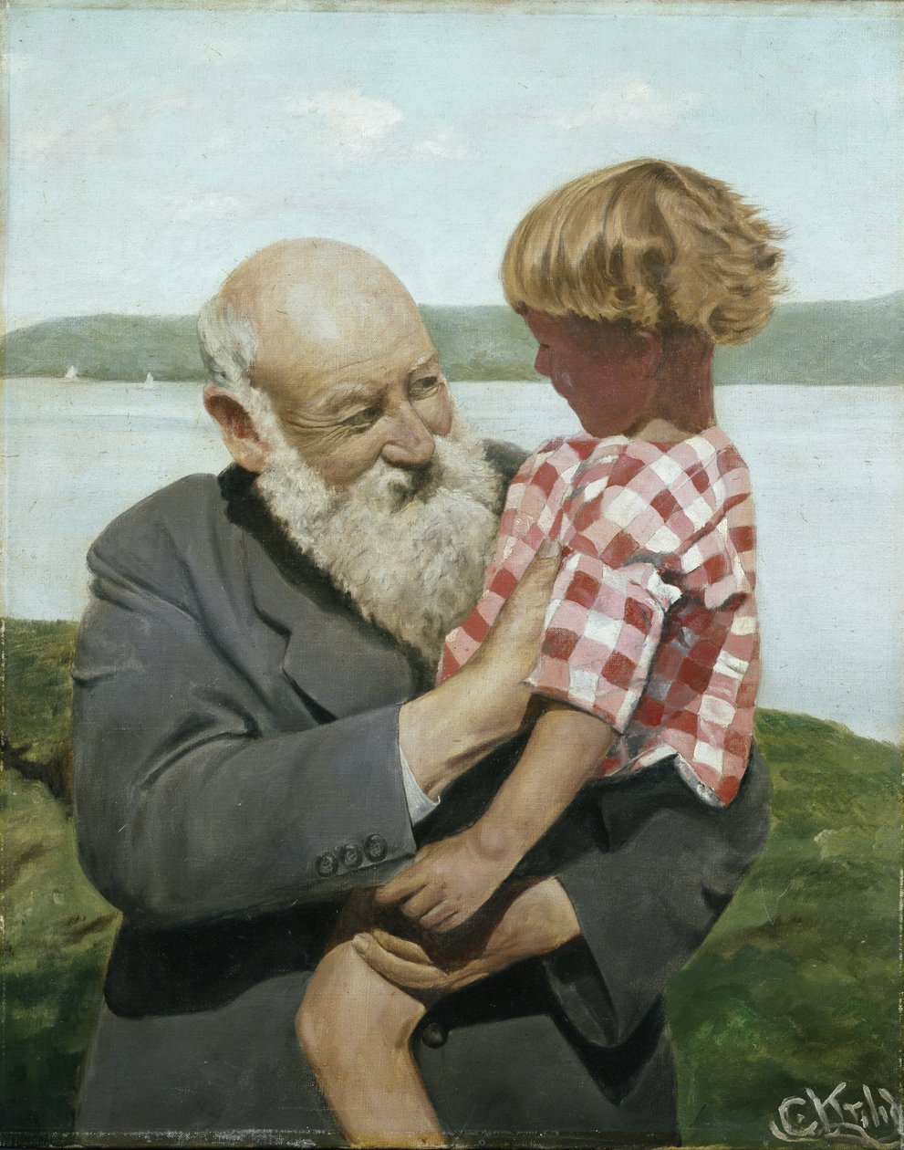Selvportrett (olje på lerret) av Christian Krohg