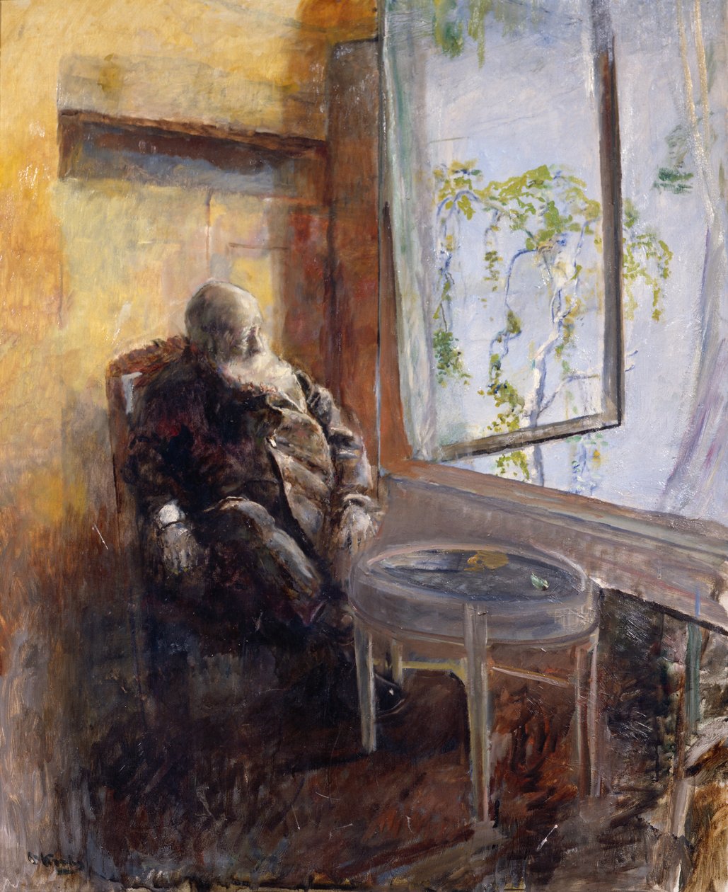 Selvportrett ved vinduet av Christian Krohg