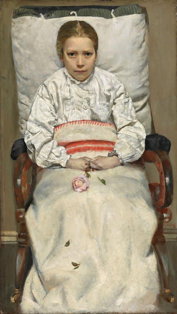 Syk jente av Christian Krohg