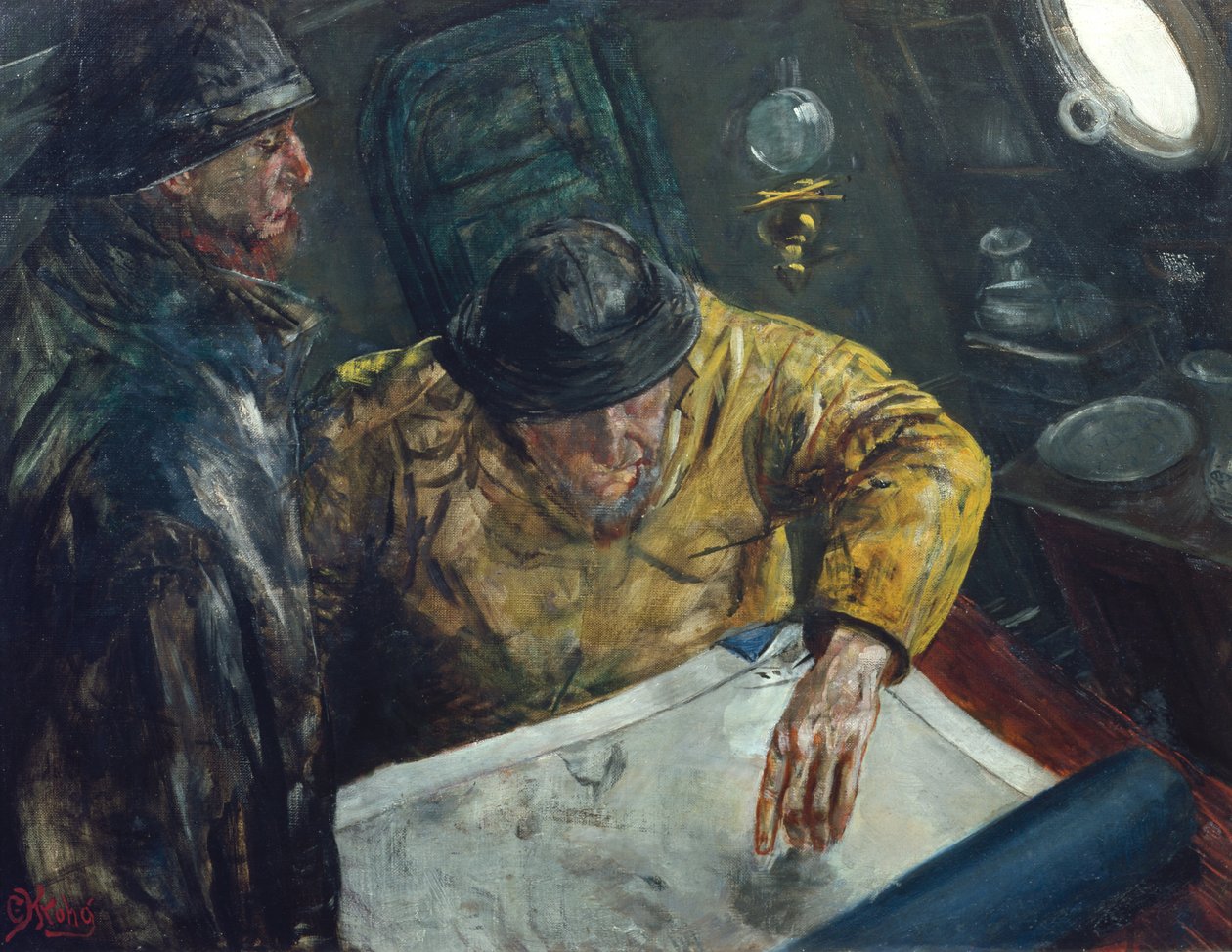 Kursen er satt, c.1888 av Christian Krohg