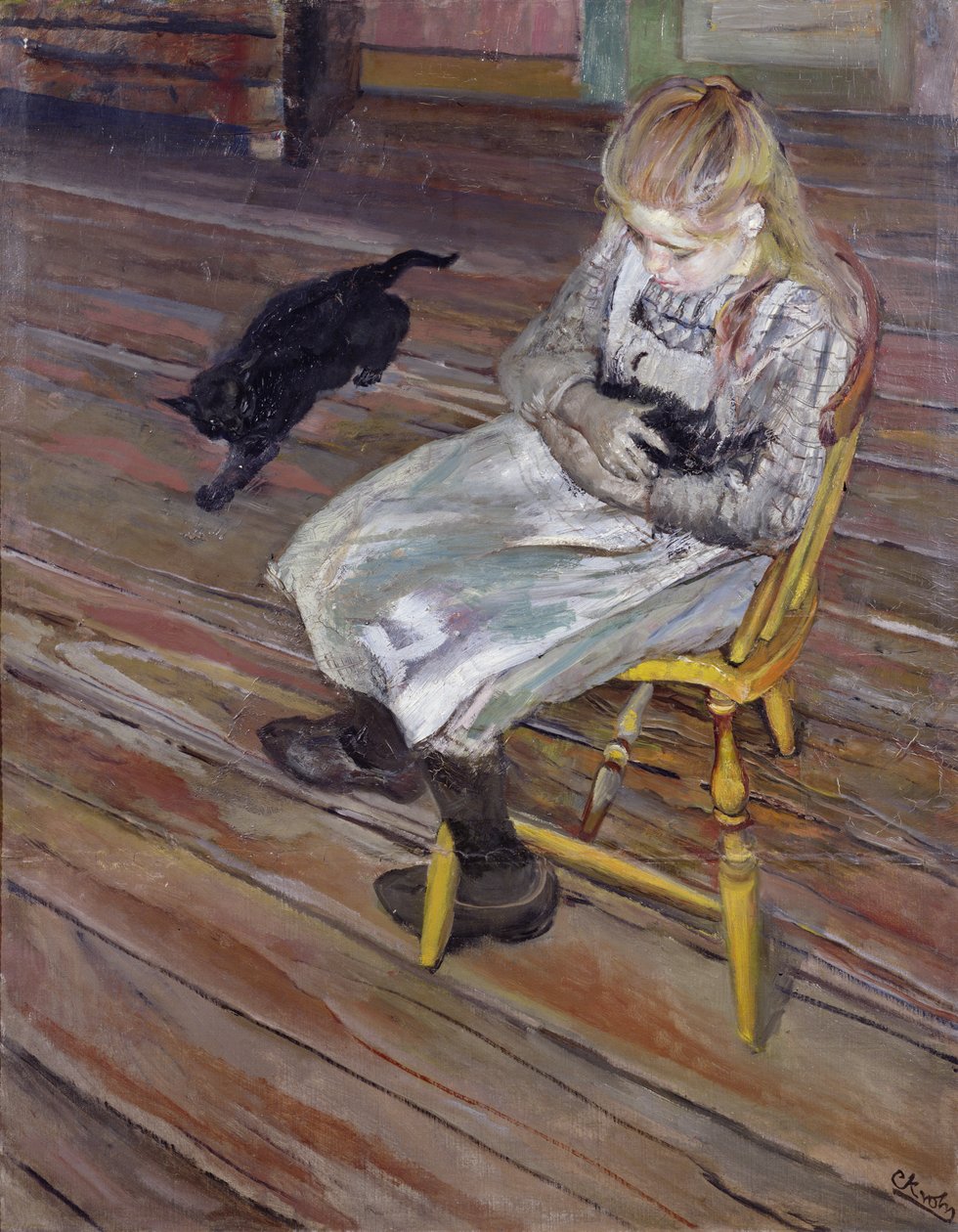 Jenta med kattene av Christian Krohg