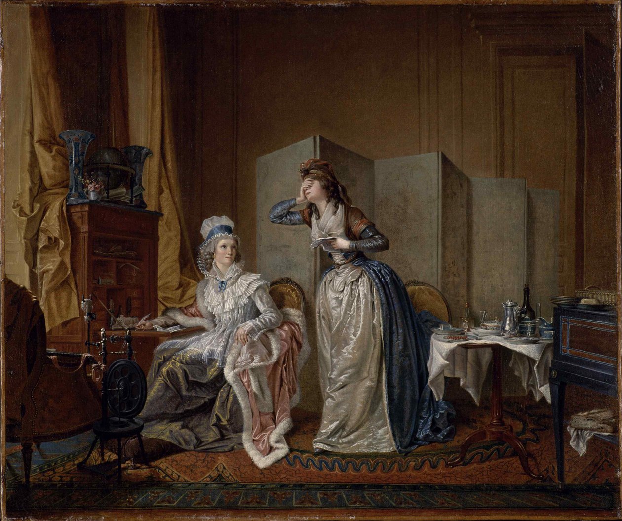 De dårlige nyhetene, 1794. av Christian Marie Colin De La Biochaye