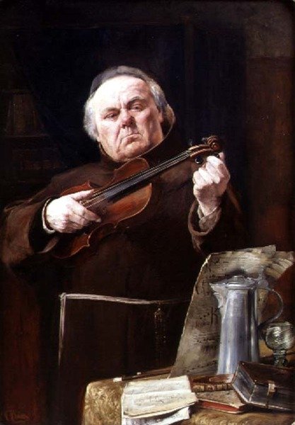 En falsk streng (olje på lerret) av Christian Maximillian Baer