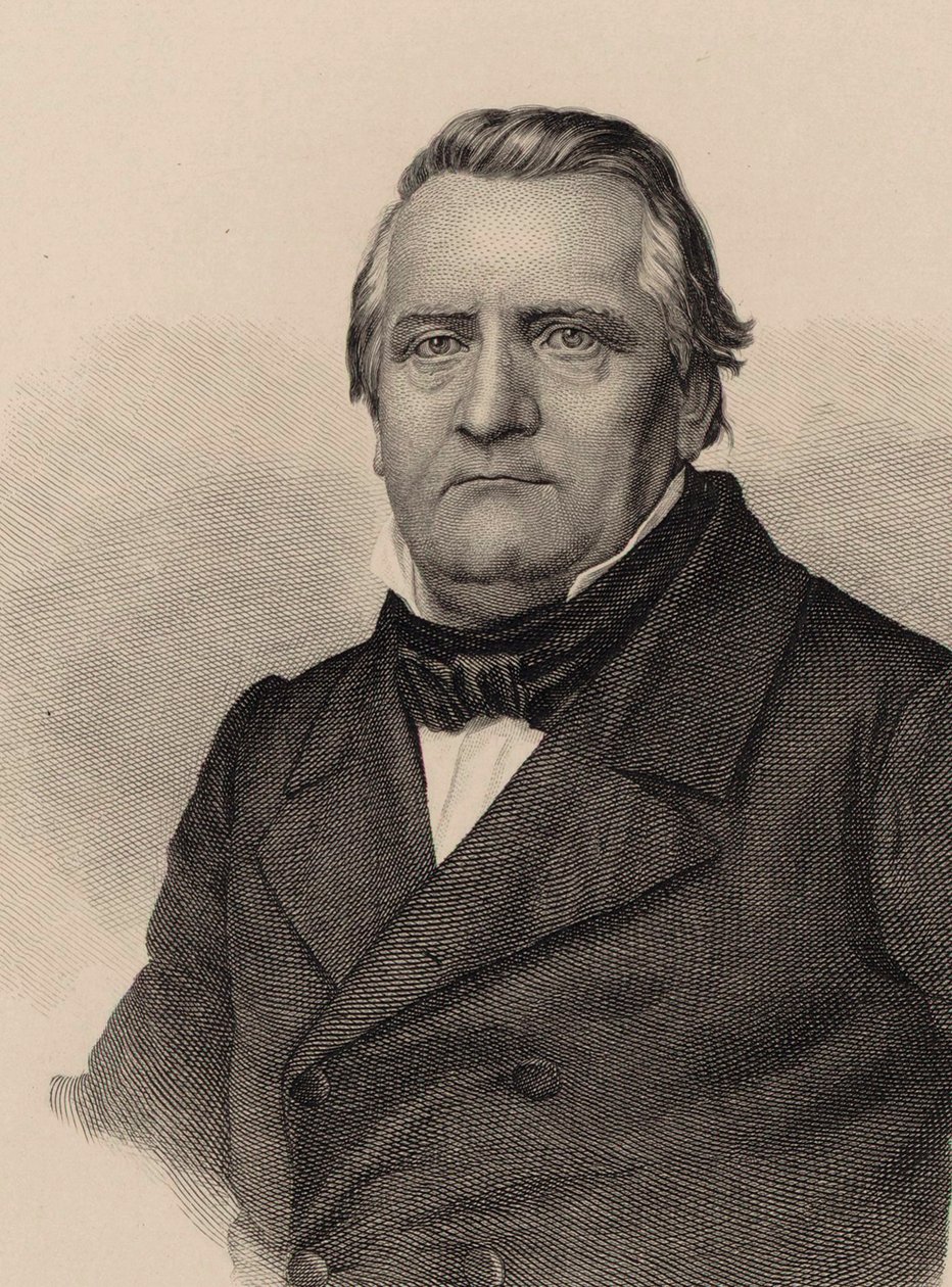 Portrett av komponisten Franz Lachner 1803-1890, 1850. av Christian Riedt