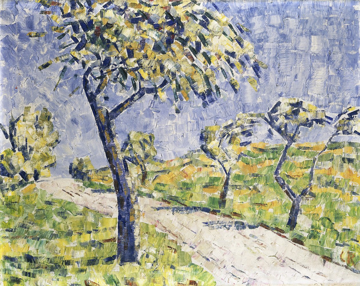 Høstlandskap; Herbstlandschaft, ca. 1907 (olje på lerret) av Christian Rohlfs