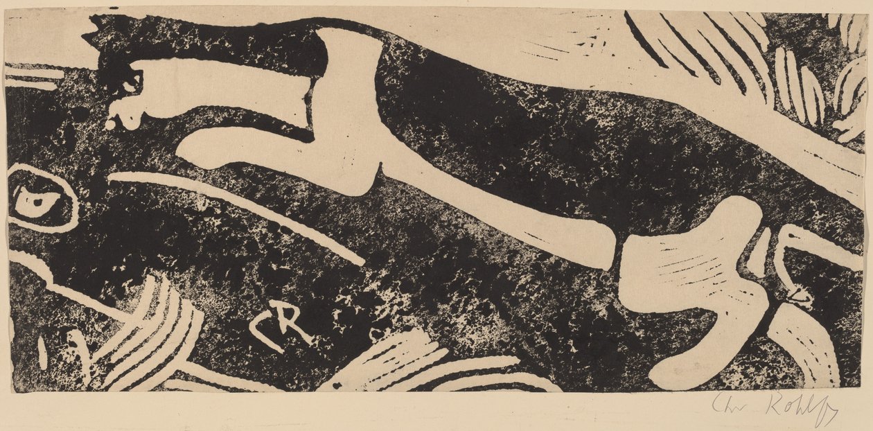 Katt og mus, 1912-1913. av Christian Rohlfs