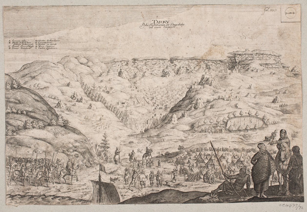 Adam Olearius, "Ofte ettertraktede beskrivelse av Newen Orienthalische Reise [...]", Schleswig 1647 av Christian Rothgiesser