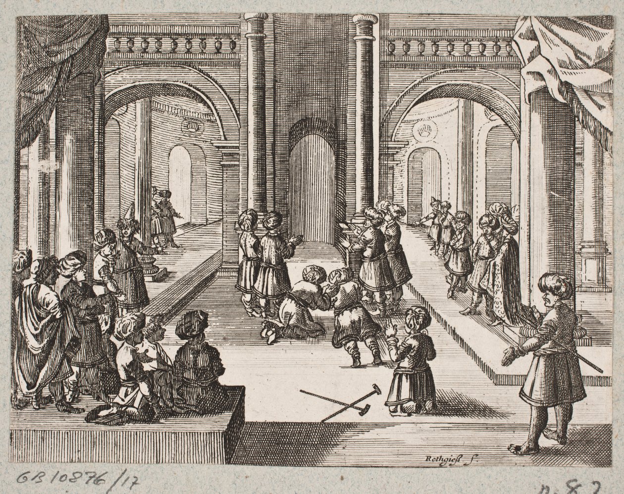 Illustrasjon til Adam Olearius, "Persisk Rosenthal av en genial poet Schich Saadi […]", Schleswig 1660 av Christian Rothgiesser