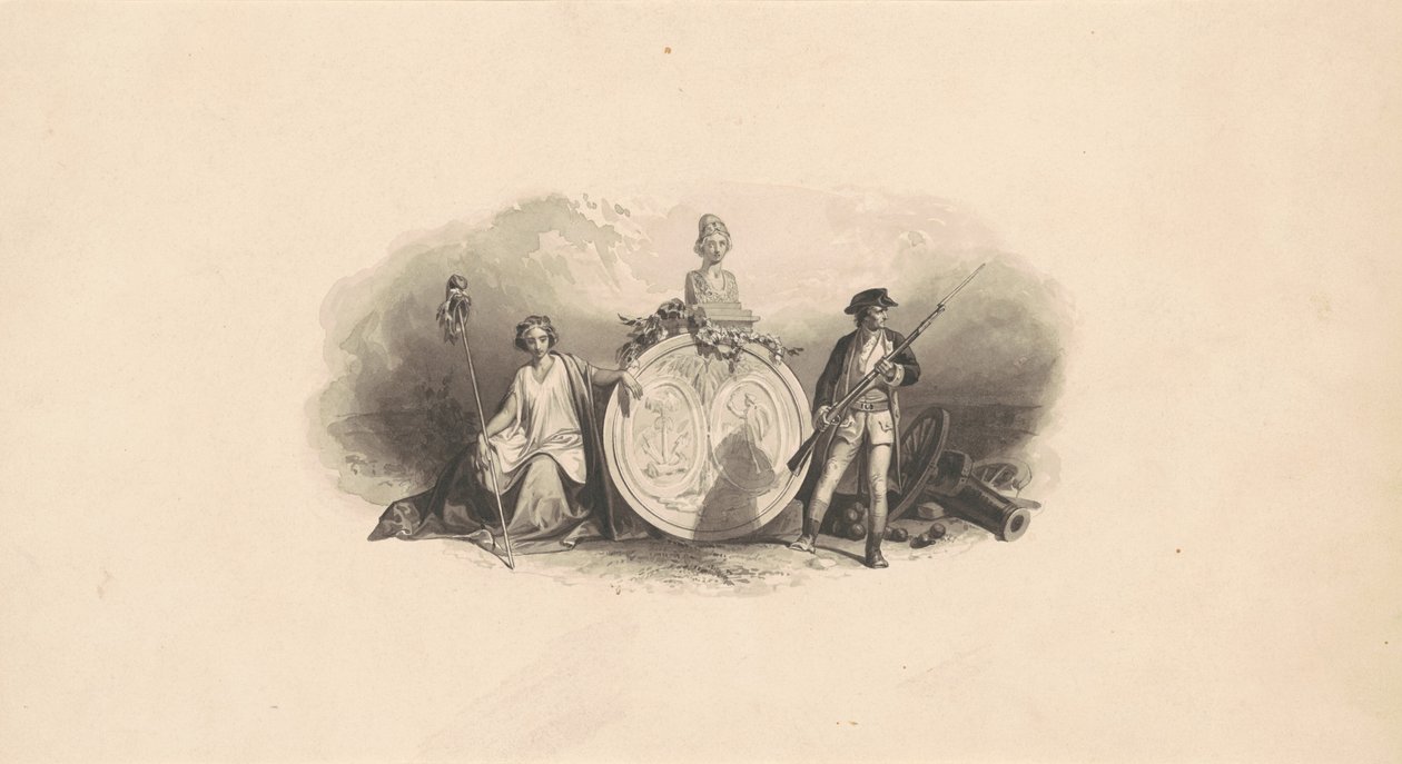 Design for et emblem fra staten South Carolina av Christian Schussele