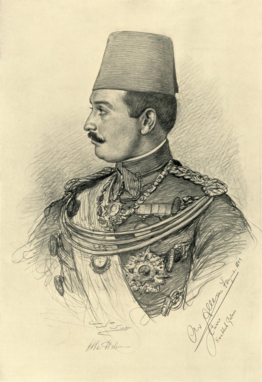 Abbas II Helmy Bey, Koubbeh-palasset, Kairo, Egypt, 1898. av Christian Wilhelm Allers