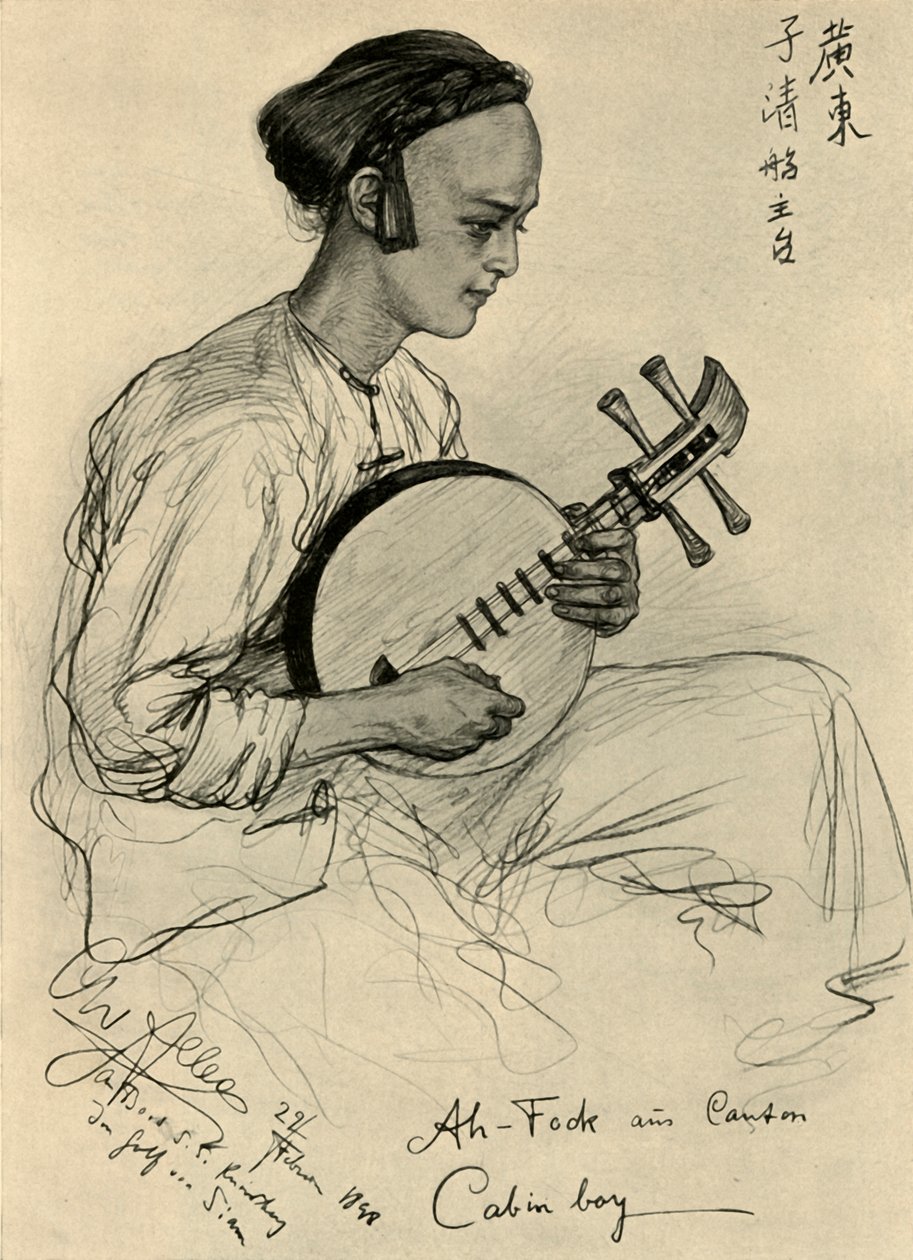 Hyttegutt Ah-Fook om bord på SS Knivsberg 1898. av Christian Wilhelm Allers