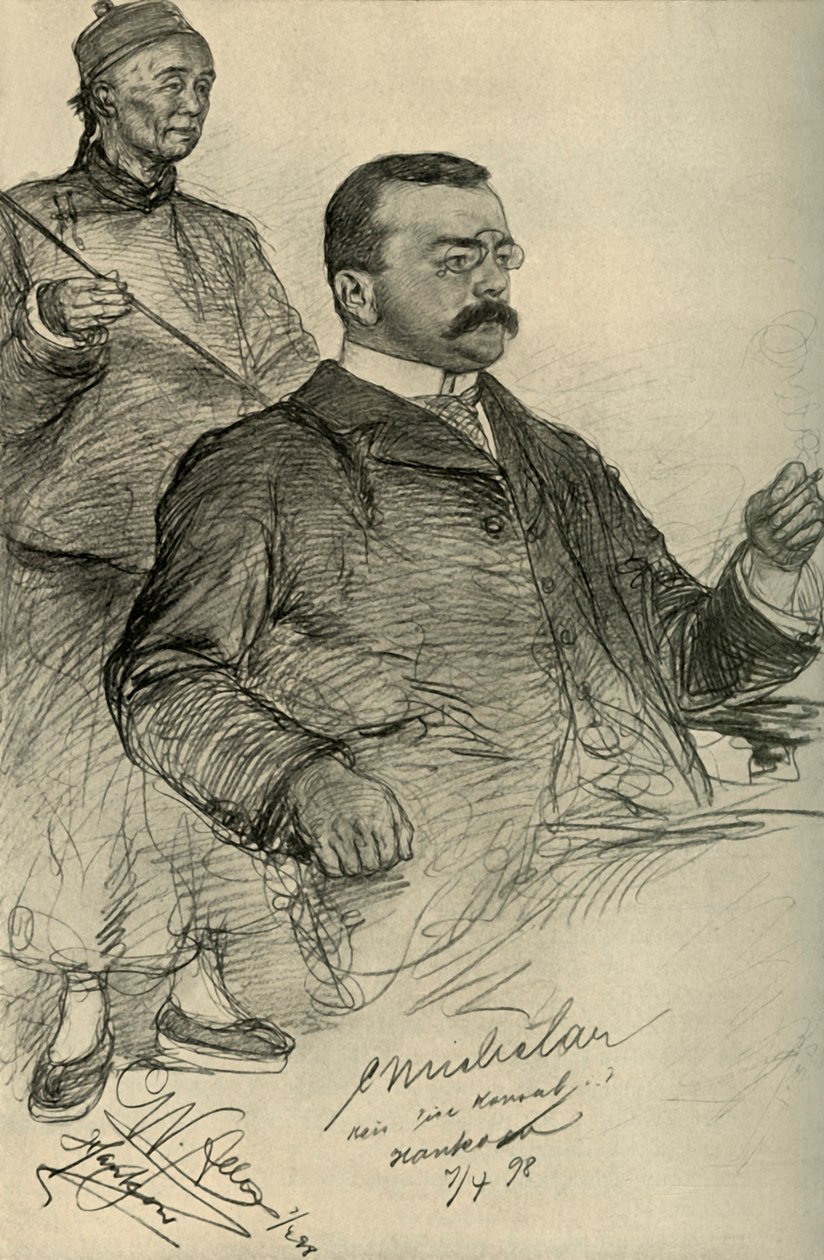 Europeisk mann, Hankow, Kina, 1898. av Christian Wilhelm Allers