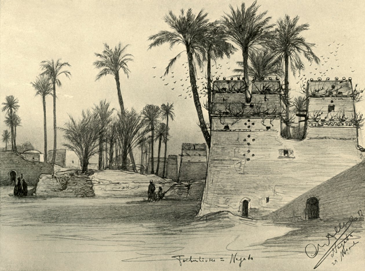 Hus i Nagada, Egypt, 1898. av Christian Wilhelm Allers