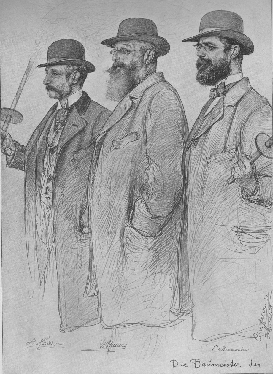 Martin Haller, Wilhelm Hauers, Wilhelm Emil Meerwein av Christian Wilhelm Allers