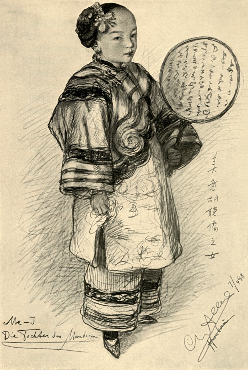 Me-J - datter av en mandarin, Hankow, Kina, 1898. av Christian Wilhelm Allers