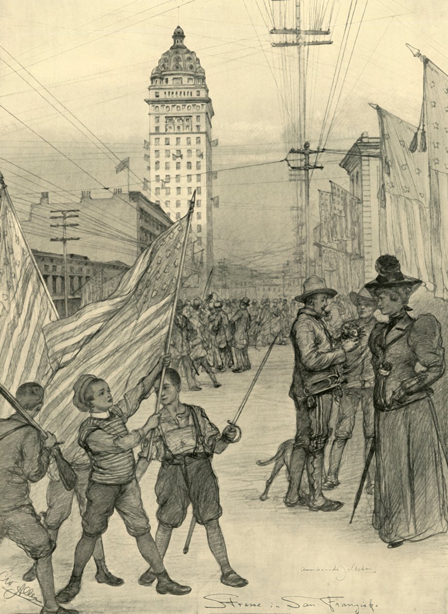Gatebilde i San Francisco, USA, 1898. av Christian Wilhelm Allers