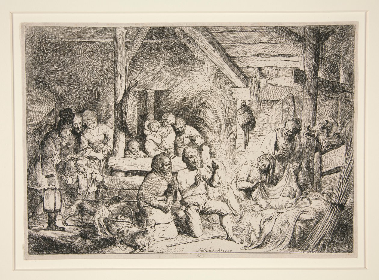 Tilbedelse av hyrdene av Christian Wilhelm Ernst Dietrich