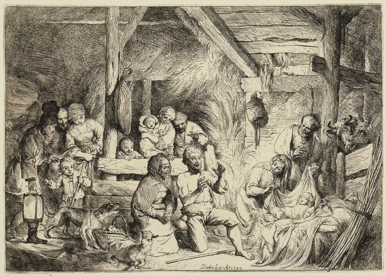 Hyrdenes tilbedelse av Christian Wilhelm Ernst Dietrich