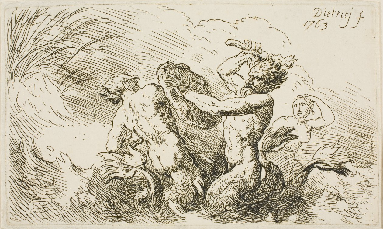 Slaget ved Tritons av Christian Wilhelm Ernst Dietrich