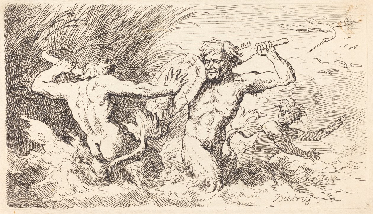 Kjemp mot Tritons av Christian Wilhelm Ernst Dietrich