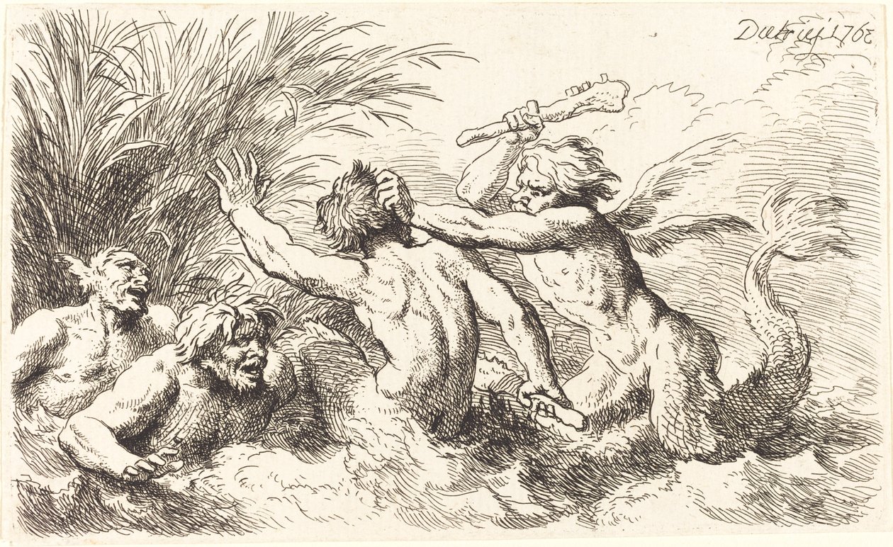 Kjemp mot Tritons av Christian Wilhelm Ernst Dietrich