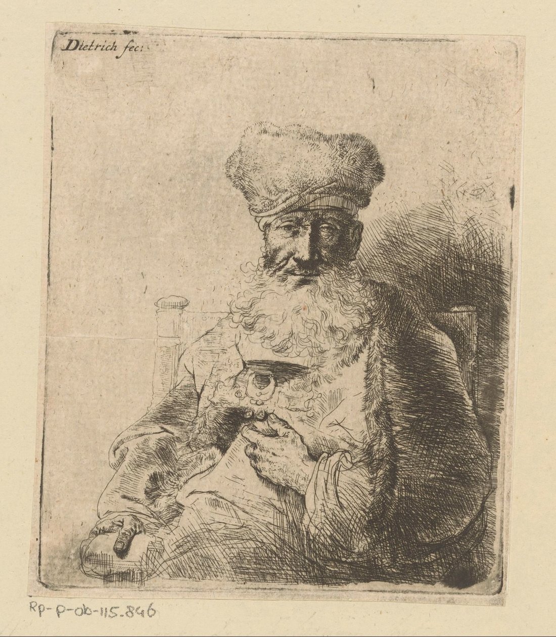 Byste av en jødisk prest av Christian Wilhelm Ernst Dietrich