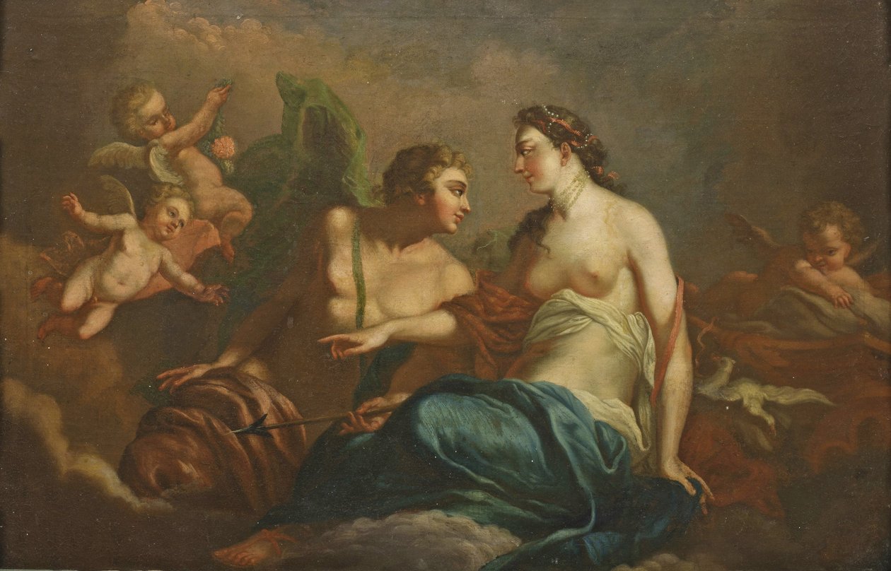 Christian Wilhelm Ernst Dietrich kalt Dietricy - Adonis og Afrodite av Christian Wilhelm Ernst Dietrich