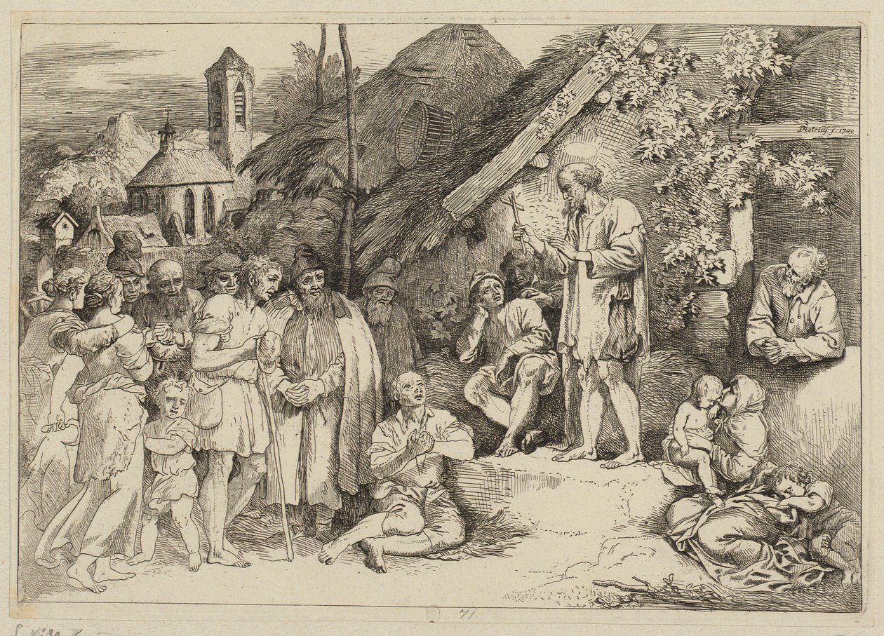 Sankt Jakob preker i en landsby av Christian Wilhelm Ernst Dietrich