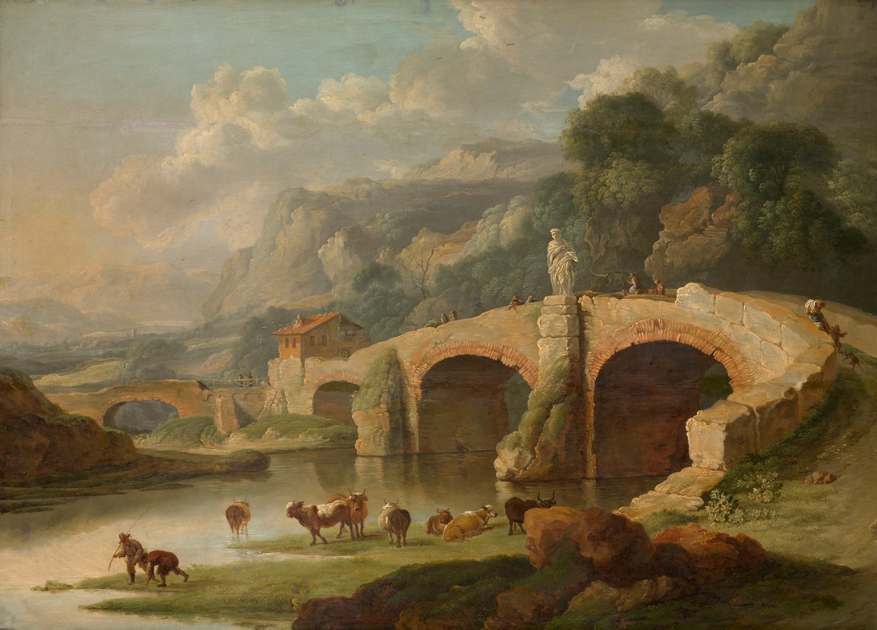 Italiensk landskap av Christian Wilhelm Ernst Dietrich
