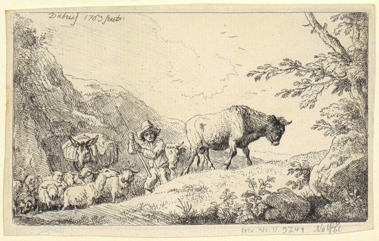 Landskap med den hellige Frans av Christian Wilhelm Ernst Dietrich