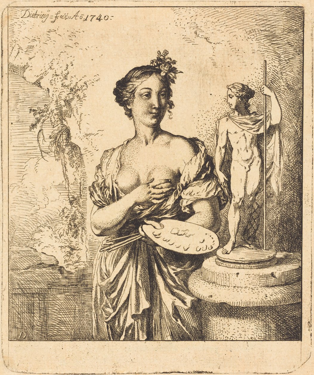 Maleri av Christian Wilhelm Ernst Dietrich