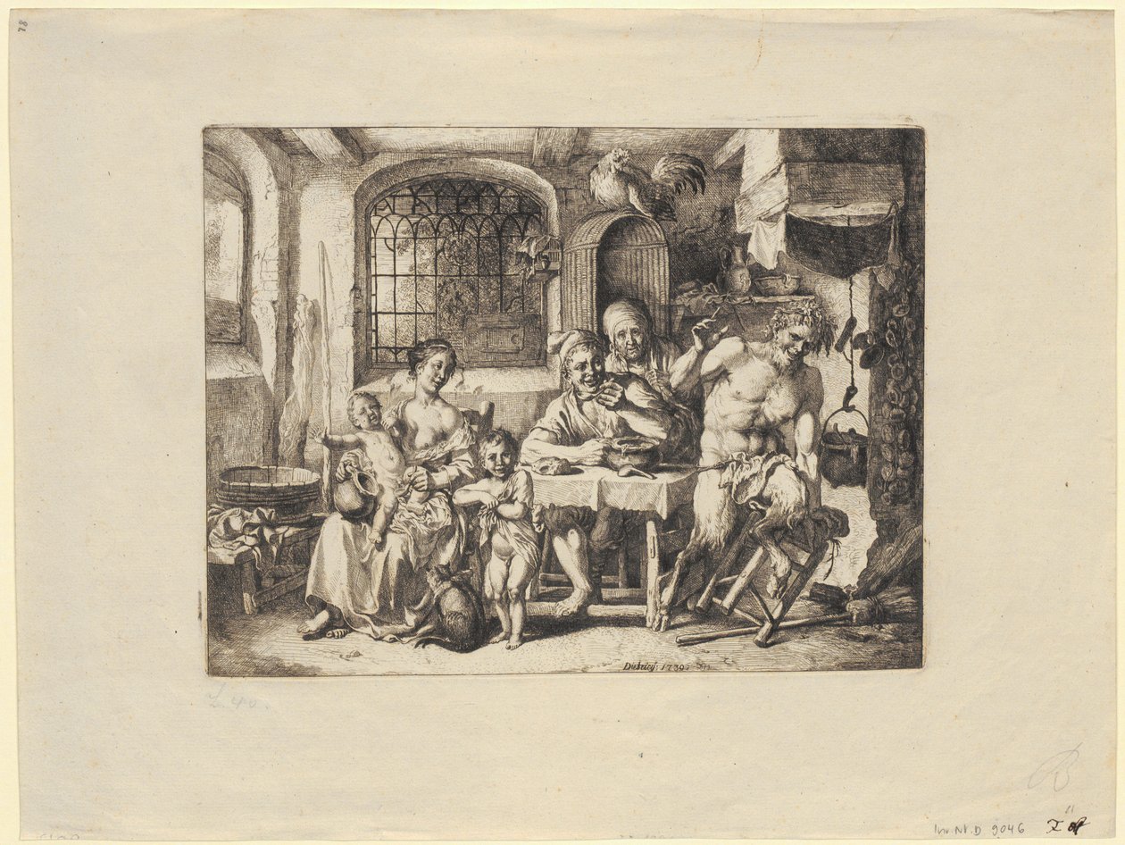 Satyr hos bonden av Christian Wilhelm Ernst Dietrich