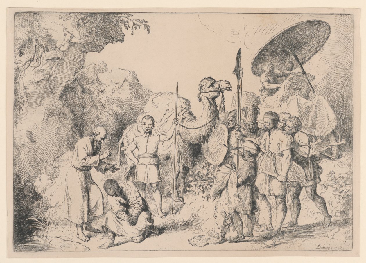 St. Filip som døper etiopieren av Christian Wilhelm Ernst Dietrich