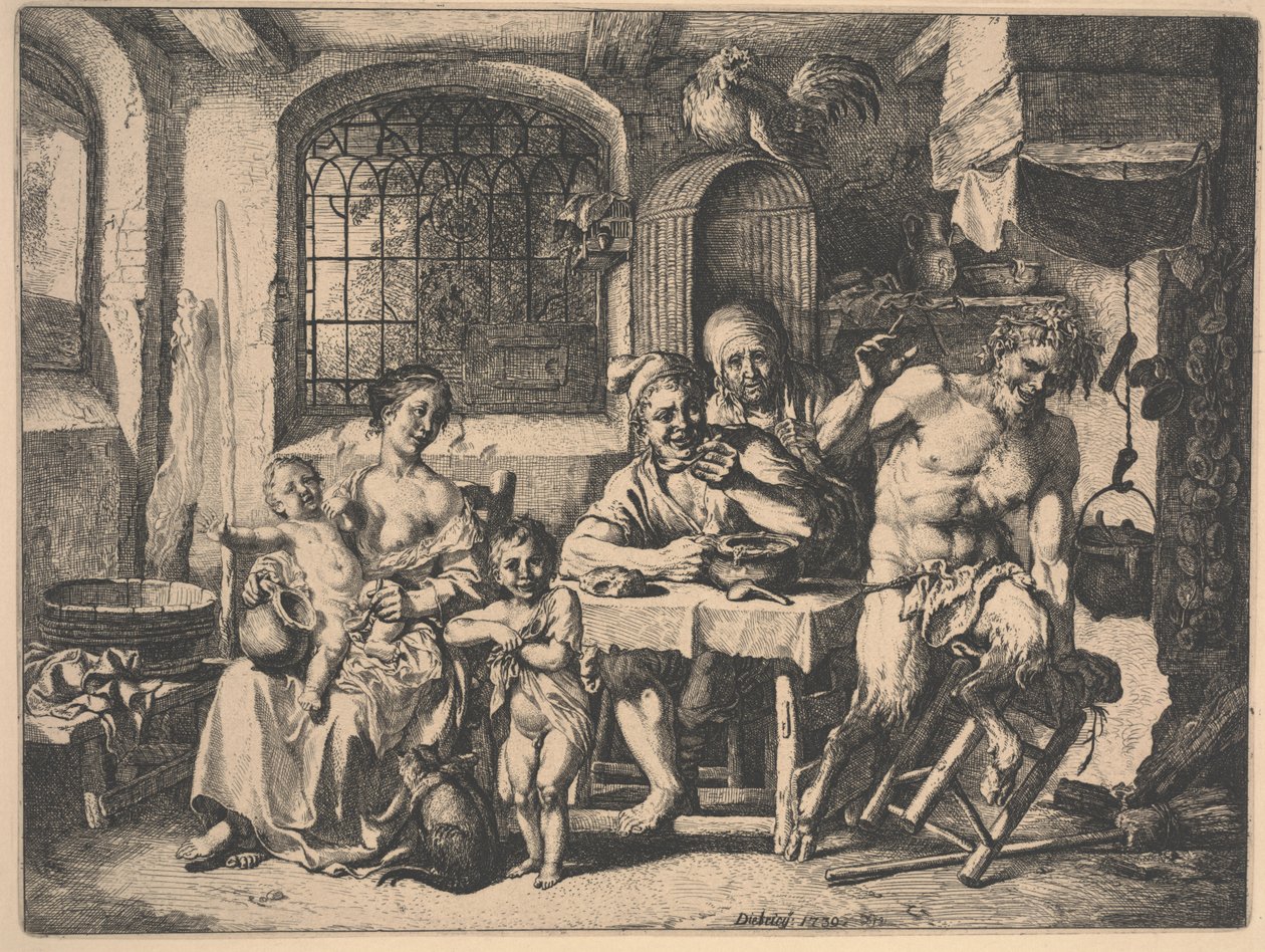Satyren i bøndenes hus av Christian Wilhelm Ernst Dietrich