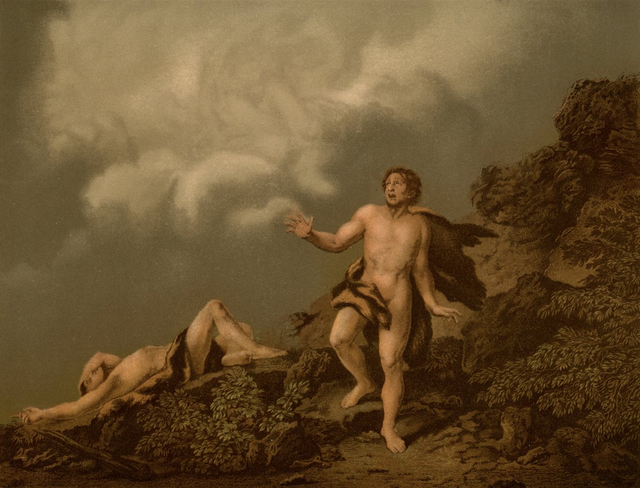 Kains brodermord av Christian Wilhelm Ernst after Dietrich