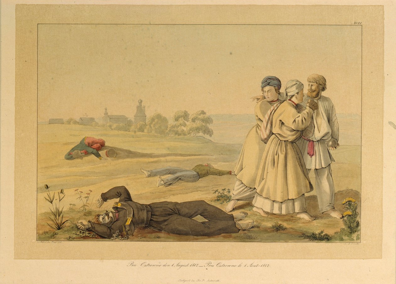 Nær Ostrovno 1. august 1812, 1820-årene av Christian Wilhelm Faber du Faur von