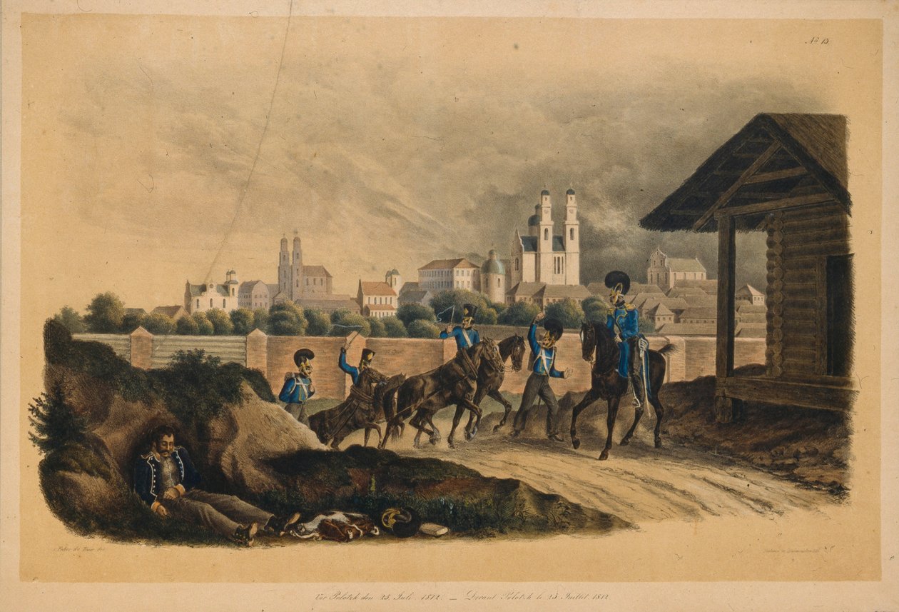I nærheten av byen Polotsk 25. juli 1812, 1820-årene av Christian Wilhelm Faber du Faur von