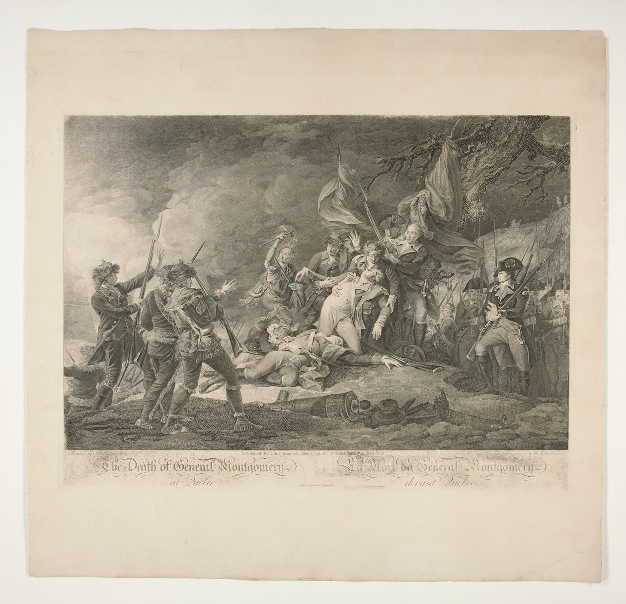 General Montgomerys død i Quebec (La Mort du General Montgomery devant Quebec) av Christian Wilhelm Ketterlinus
