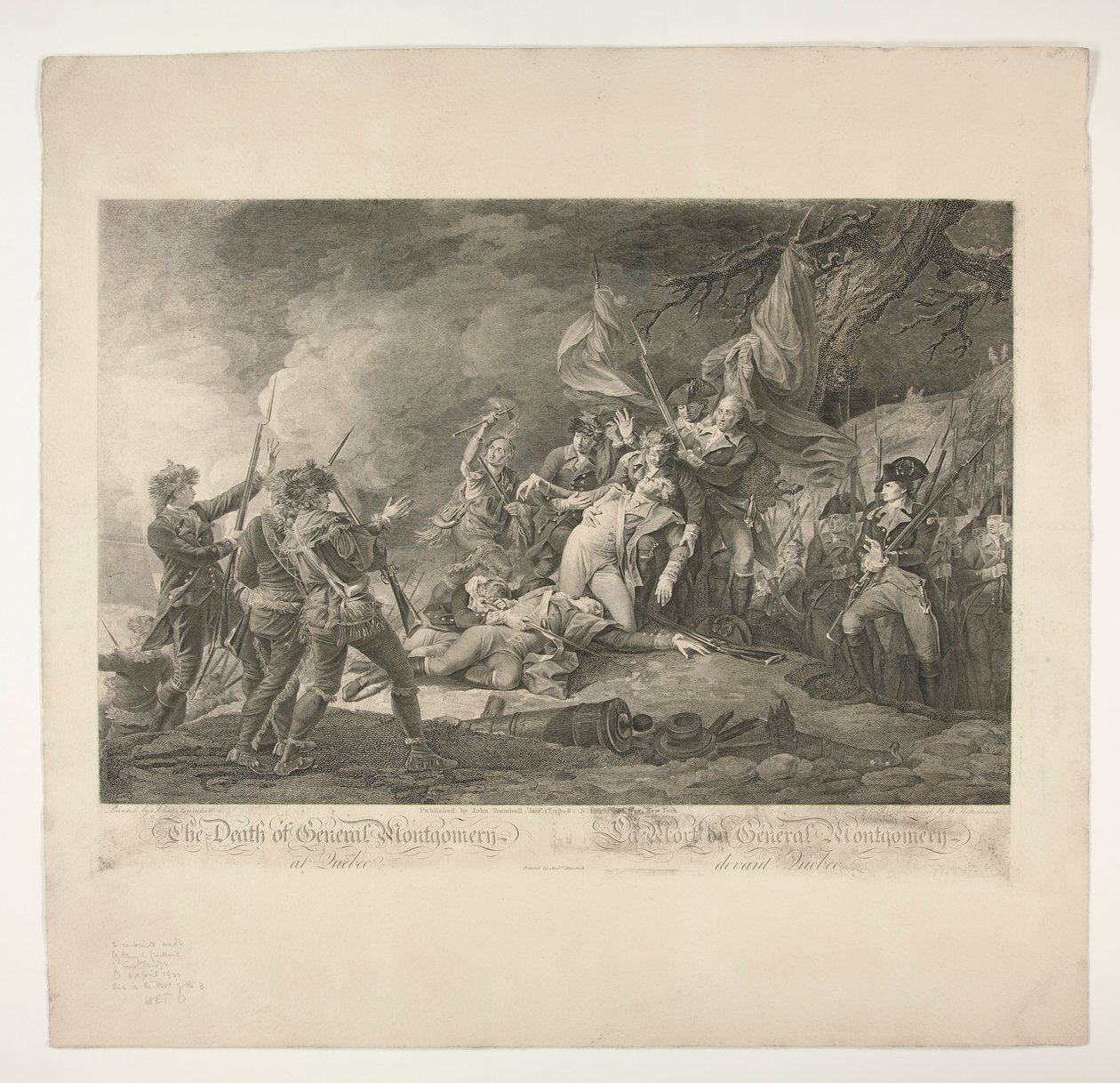 General Montgomerys død i Quebec av Christian Wilhelm Ketterlinus