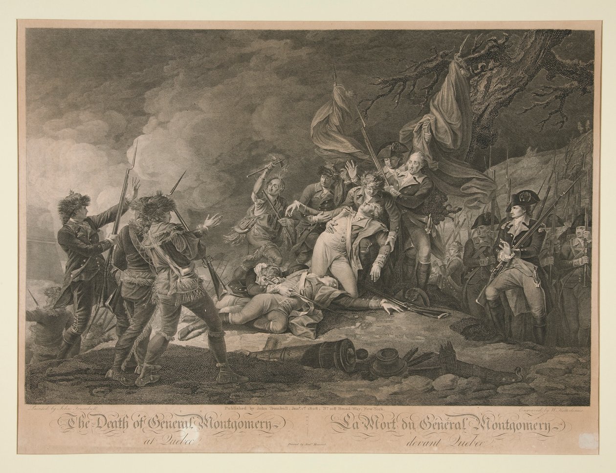 Døden til general Montgomery fra Quebec av Christian Wilhelm Ketterlinus