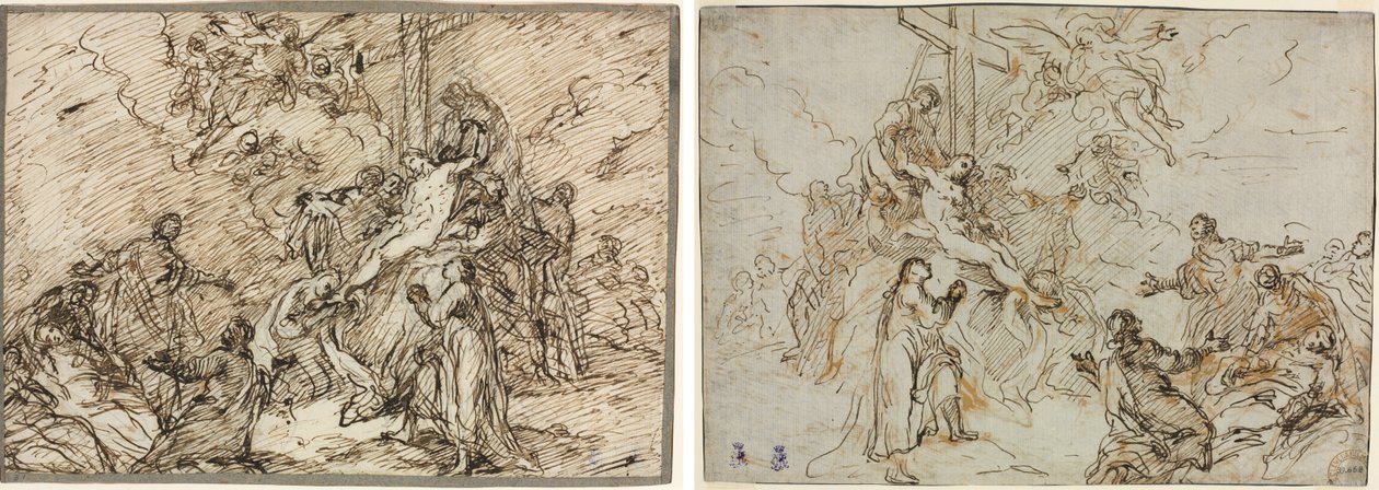 Deponeringen (recto) og (verso) av Christian Wink