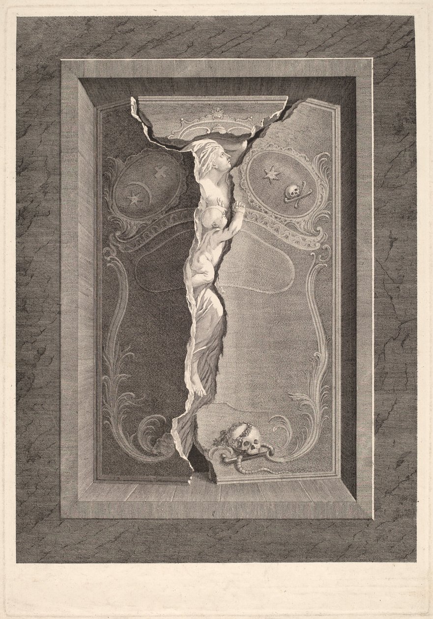 Graven til Madame Langhans av Christian von Mechel and Bartholomäus Hübner, after Johannes August Nahl, the Younger