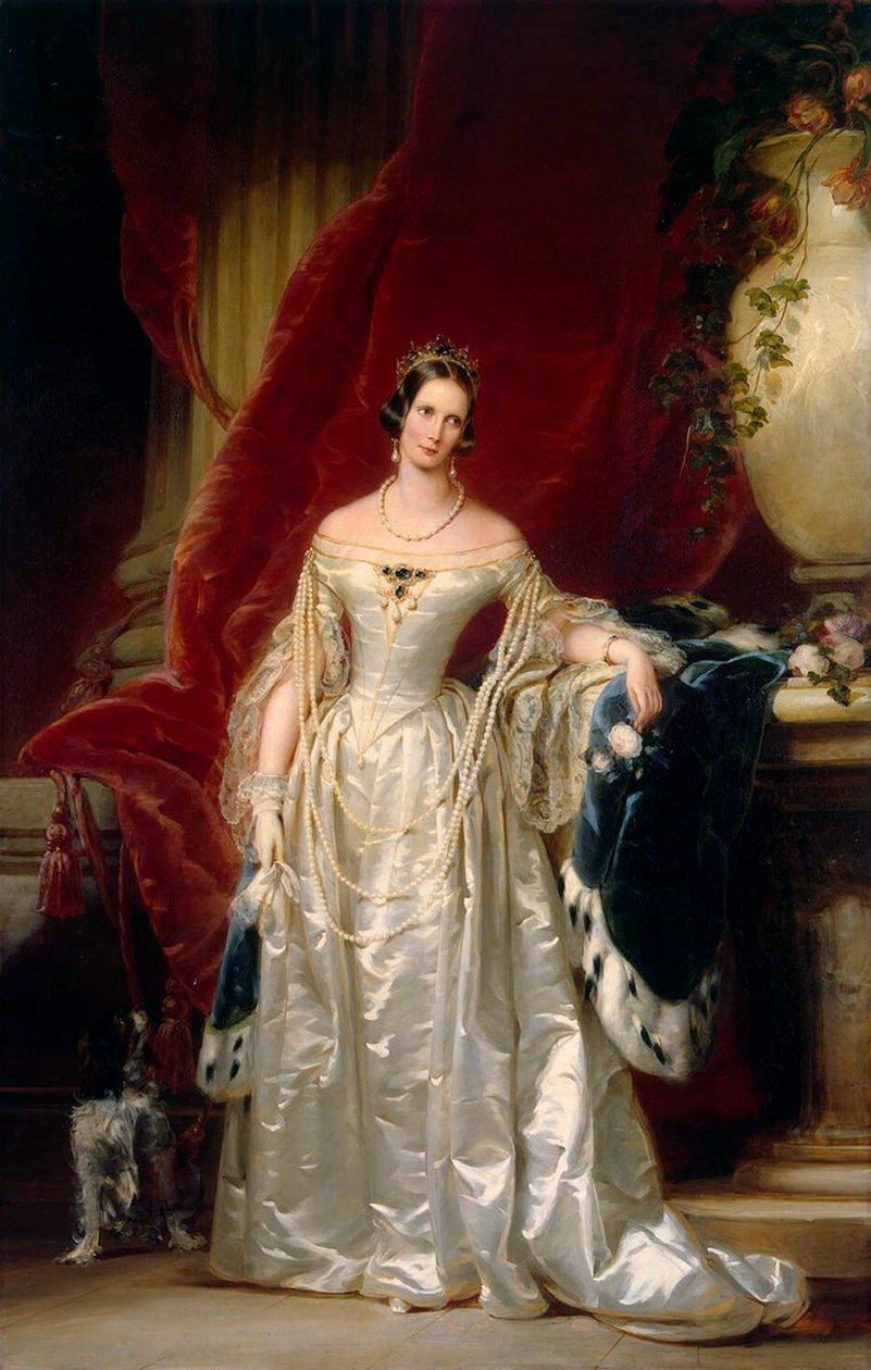 Portrett av keiserinne Alexandra Fyodorovna Charlotte av Preussen, 1840. av Christina Robertson