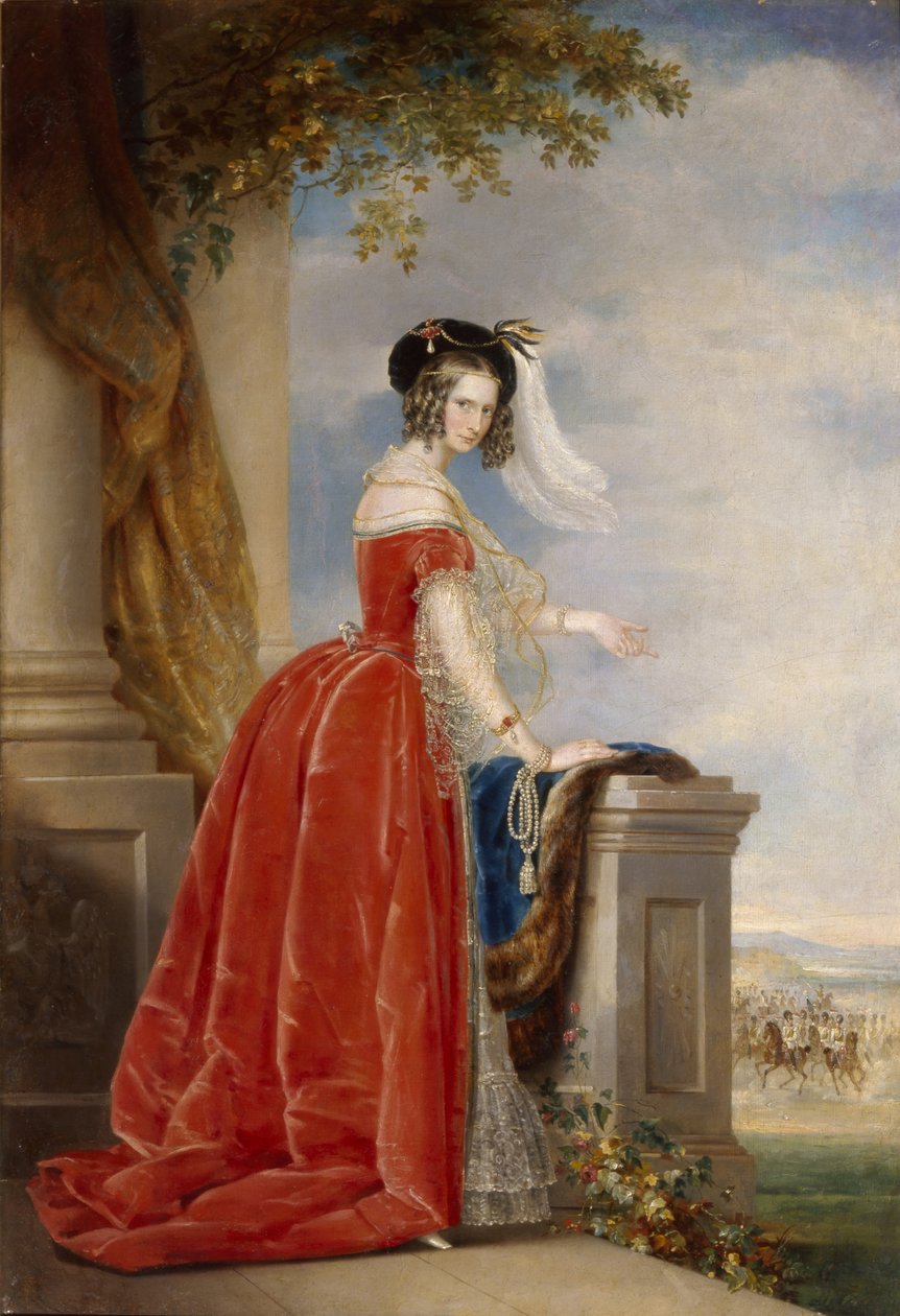 Portrett av keiserinne Alexandra Fyodorovna Charlotte av Preussen, kone til keiser Nicholas I 1798-1860, etter 1844 av Christina Robertson