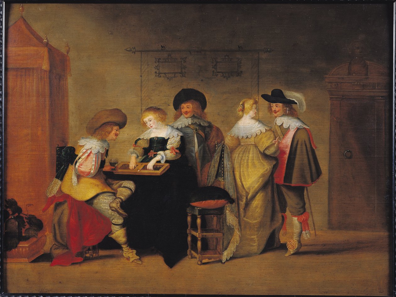 Backgammon spillere av Christoffel Jacobsz van der Lamen