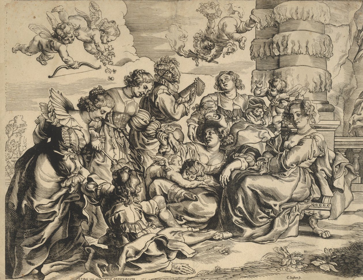 The Garden of Love venstre blokk, 1630-tallet. av Christoffel Jegher