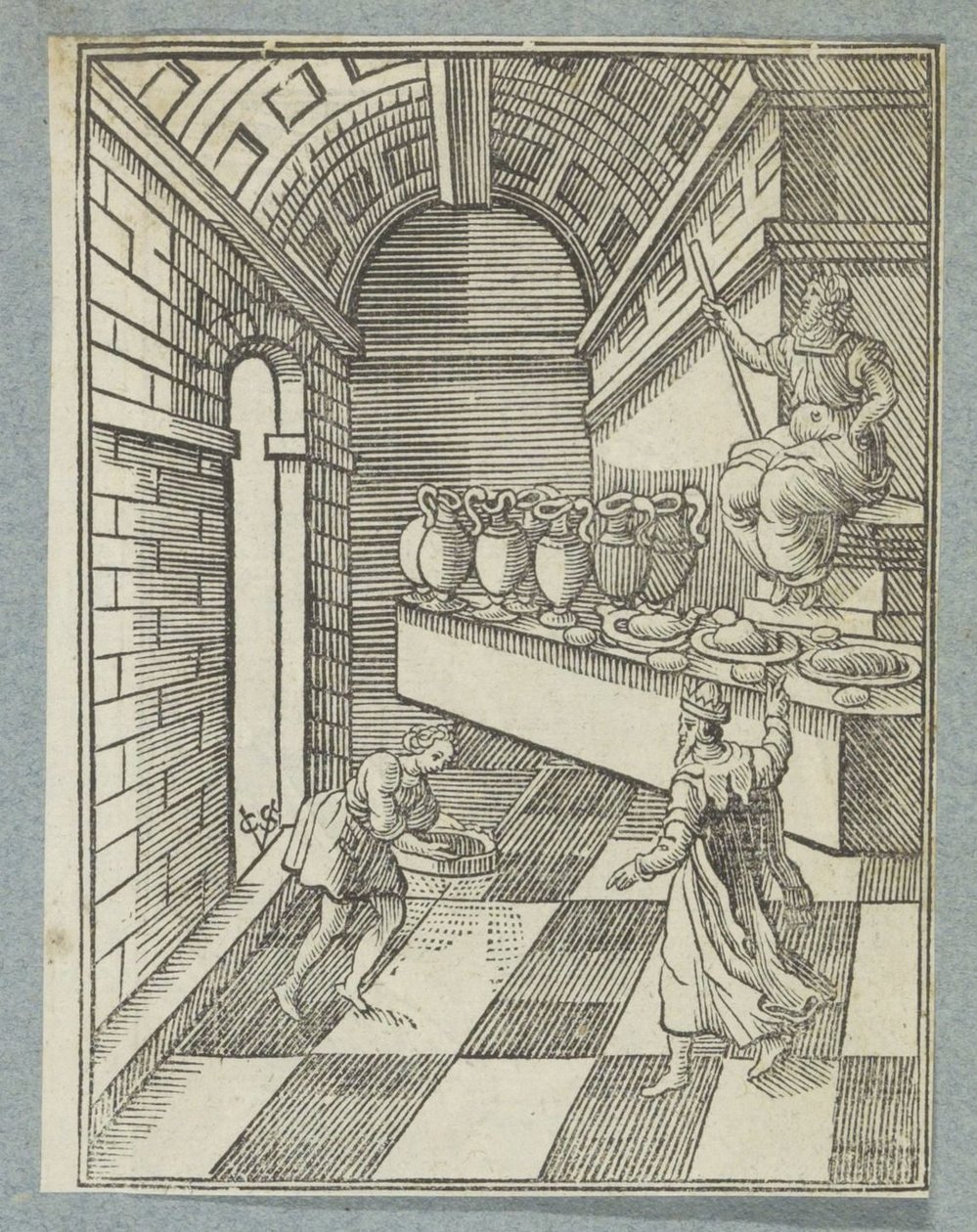Daniel strør aske på tempelgulvet av Christoffel van Sichem (II)