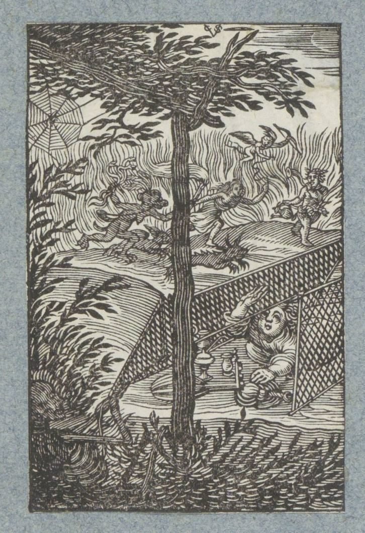 Barn fanget i Dødens garn Pia Desideria (serietittel) av Christoffel van Sichem (II)