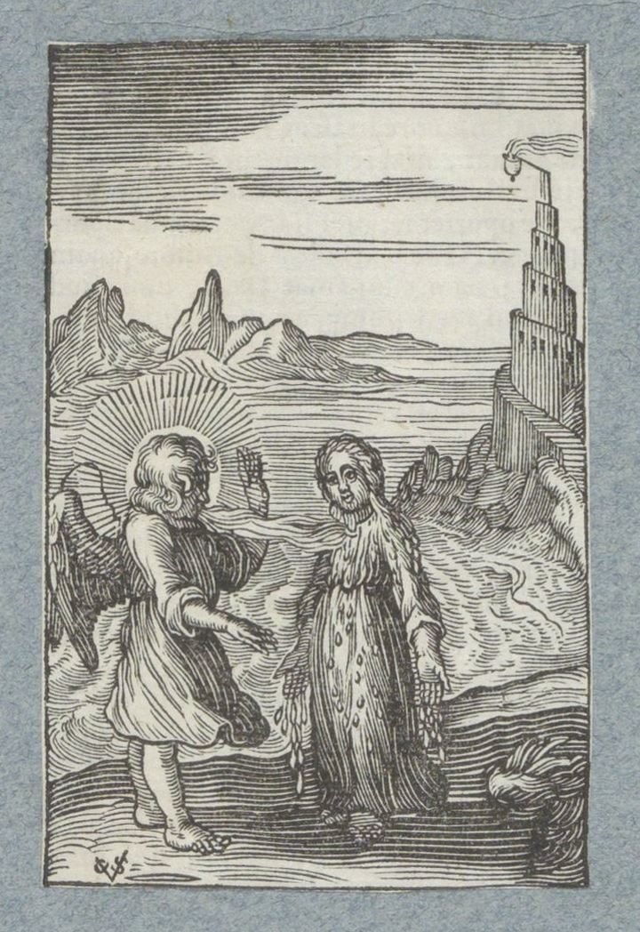 Barn smelter under engelens varme pust Pia Desideria (serietittel) av Christoffel van Sichem (II)